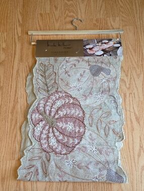 Nicole Miller Home Embroidered Pumpkin Table Runner
